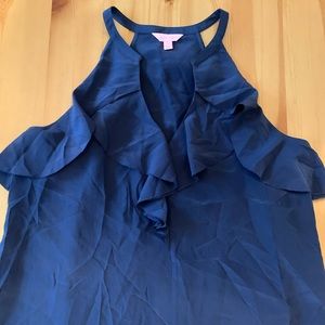 EUC Lily Pulitzer 100% silk tank top size Large